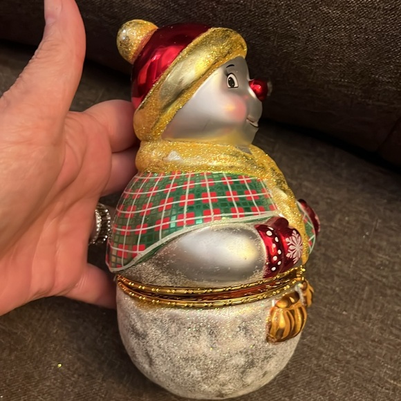 CHRIS RADCO LARGE SNOWMAN TRINKET BOX - Picture 11 of 12